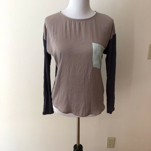 Dolan Left Coast tan, charcoal top - womens XS